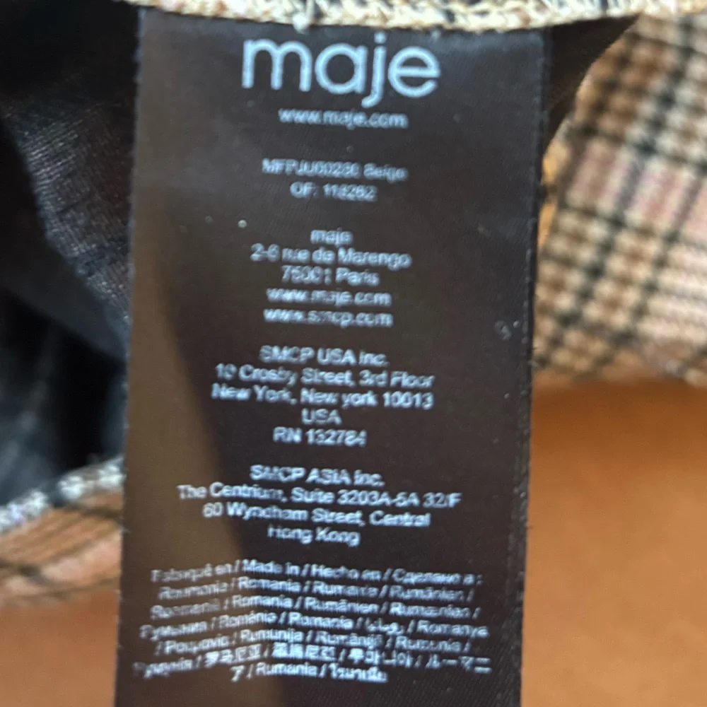 Maje Pleated Plaid Kilt Asymmetric Skirt - Picture 8 of 8